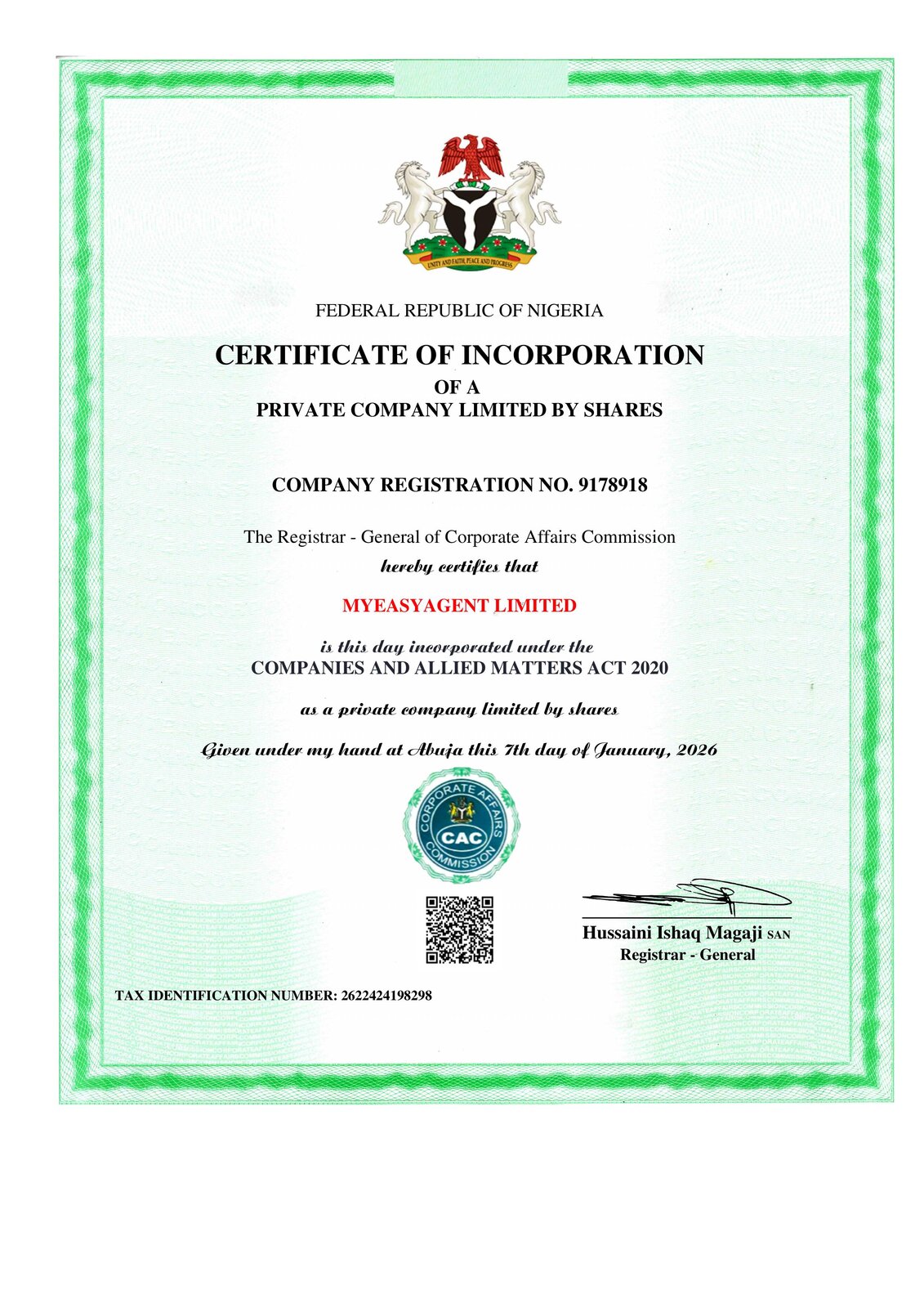 CAC Certificate